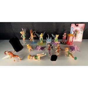 Lot of 14 Disney Tinkerbell Pixie Hollow Fairies PVC Cake Topper Figures - (66)